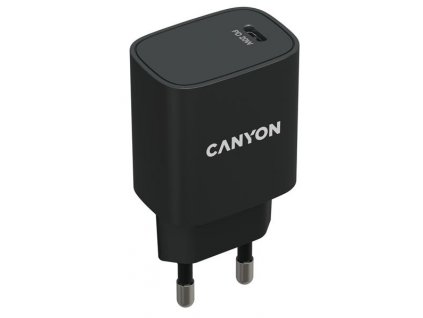 canyon cne cha20b02 vysokorychlostna univerzalna nabijacka do steny 1xusb c 20w pd cierna ien686759