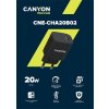 canyon cne cha20b02 vysokorychlostna univerzalna nabijacka do steny 1xusb c 20w pd cierna image1 big ies10690306