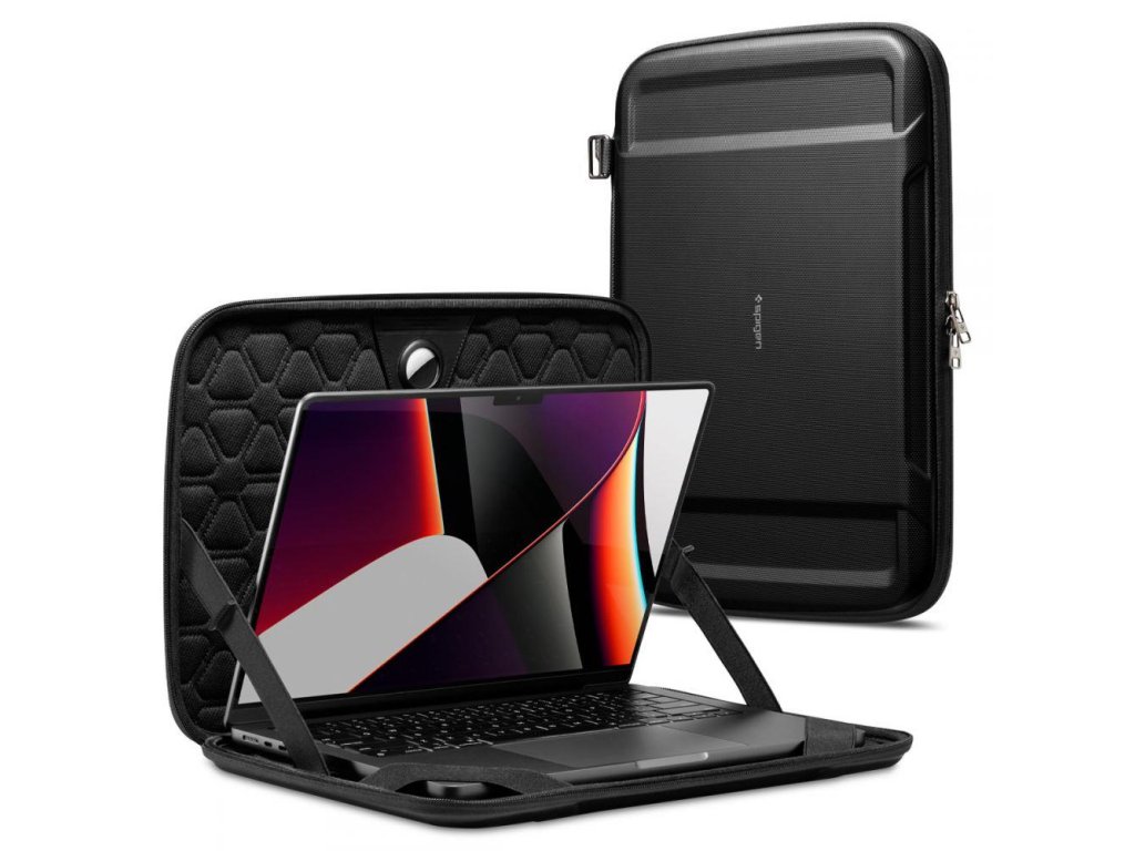 4892 spigen rugged armor pouch pro pouzdro pro macbook 15 4 16 a airtag cerne