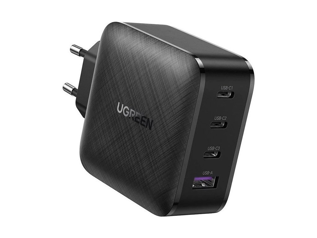 5447 ugreen gan pps 65w usb 3x usb type c qc 3 0 power delivery scp fcp afc gallium nitride rychlonabijecka cerna cd224 70774