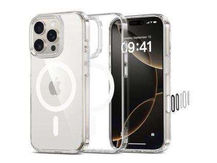 Pouzdro Tech-Protect FlexAir Hybrid CC MagSafe pro Apple iPhone 16 Pro Max Clear