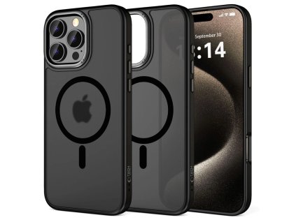 10084 pouzdro tech protect magedge magsafe pro apple iphone 16 pro matna cerna metalicka seda