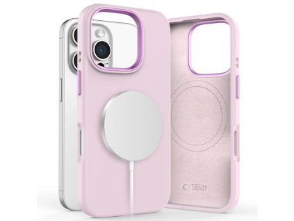 Tech-Protect Silicone Pure MagSafe pouzdro pro iPhone 16 Pro – Růžová Perla