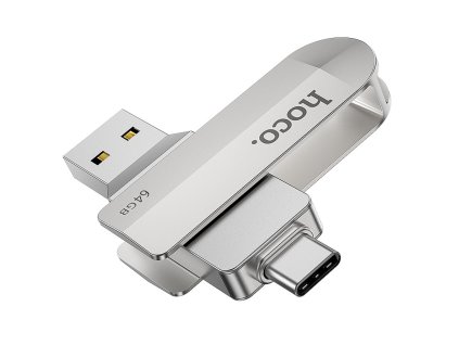 1022 hoco ud10 wide flashdisk 2v1 usb usb c oboustranny kovovy 64gb