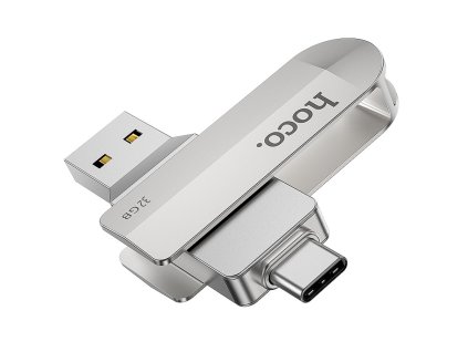 1025 hoco ud10 wide flashdisk 2v1 usb usb c oboustranny kovovy 32gb