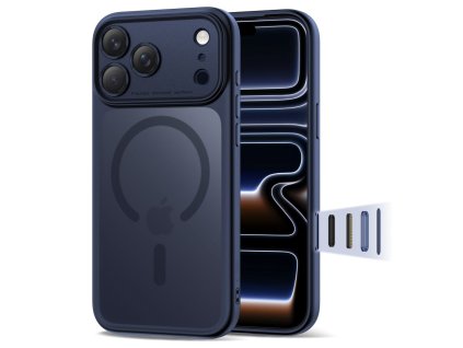 Pouzdro Tech-Protect MagPeak MagSafe CC pro iPhone 17 Pro Max – matně tmavě modré