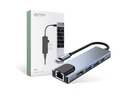 Hub 5v1 Tech-Protect V3 Šedá