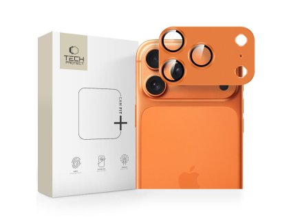 Ochrana fotoaparátu Tech-Protect CamFull Fit+ pro iPhone 17 Pro – Cosmic Orange