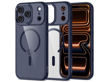 Pouzdro Tech-Protect MagMat MagSafe pro iPhone 17 Pro Max – Deep Blue / průhledná