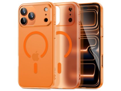 Pouzdro Tech-Protect MagSlim MagSafe pro iPhone 17 Pro – matná Cosmic Orange