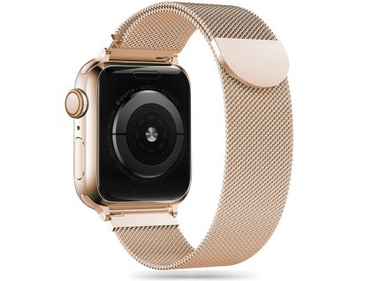 Řemínek Tech-Protect MilaneseBand pro Apple Watch 8 / 9 / 10 / 11 / SE (40 / 41 / 42 mm) – zlatý