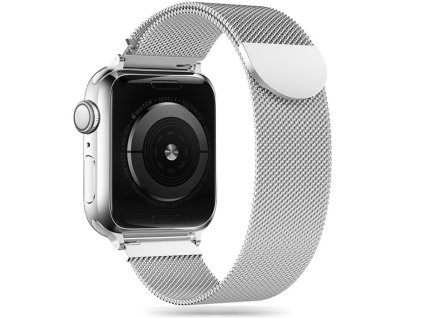 Řemínek Tech-Protect MilaneseBand pro Apple Watch 8 / 9 / 10 / 11 / SE (40 / 41 / 42 mm) – stříbrný