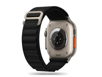 Nylonový řemínek Tech-Protect Nylon Pro pro Apple Watch 8 / 9 / 10 / 11 / SE / Ultra (44 / 45 / 46 / 49 mm) – černá