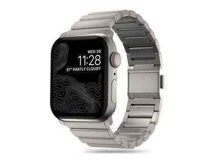 Řemínek Tech-Protect SteelBand pro Apple Watch 8 / 9 / 10 / 11 / SE / Ultra (44 / 45 / 46 / 49 mm) – Titanium