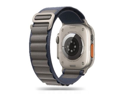 Řemínek Tech-Protect Nylon Pro pro Apple Watch 8 / 9 / 10 / 11 / SE / Ultra (44 / 45 / 46 / 49 mm) – tmavě modrá / šedá