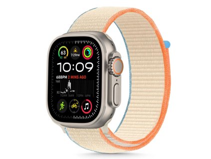 Řemínek Tech-Protect Nylon pro Apple Watch 8 / 9 / 10 / 11 / SE (40 / 41 / 42 mm) – krémový