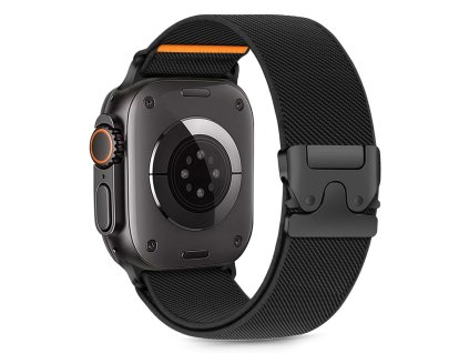 Řemínek Tech-Protect Nylon Clasp pro Apple Watch 8 / 9 / 10 / 11 / SE / Ultra (44 / 45 / 46 / 49 mm) – černý
