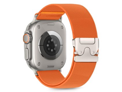 Řemínek Tech-Protect Nylon Clasp pro Apple Watch 8 / 9 / 10 / 11 / SE / Ultra (44 / 45 / 46 / 49 mm) – oranžový