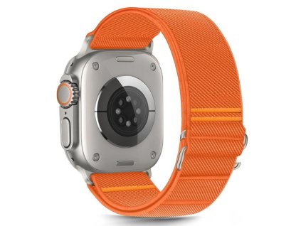 Řemínek Tech-Protect Nylon Slip pro Apple Watch 8 / 9 / 10 / 11 / SE / Ultra (44 / 45 / 46 / 49 mm) – oranžový