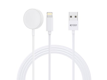 Magnetický nabíjecí kabel Tech-Protect UltraBoost 2v1 (Apple Watch + Lightning) 150 cm – bílý