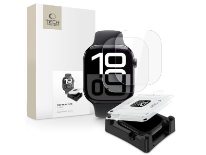 Hydrogelová fólie Tech-Protect Supreme (2 ks) pro Apple Watch 10 / 11 (46 mm) – průhledná