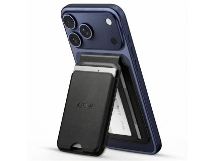 Magnetická peněženka Tech-Protect MagWallet Stand MagSafe – univerzální držák karet – černá
