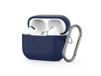 Silikonové pouzdro Tech-Protect Silicone Hook pro Apple AirPods Pro 1 / 2 – Navy Blue