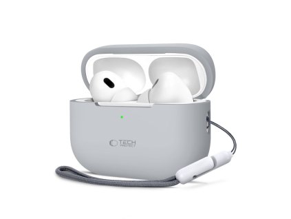 Silikonové pouzdro Tech-Protect pro Apple AirPods Pro 1 / 2 – Crayon Grey