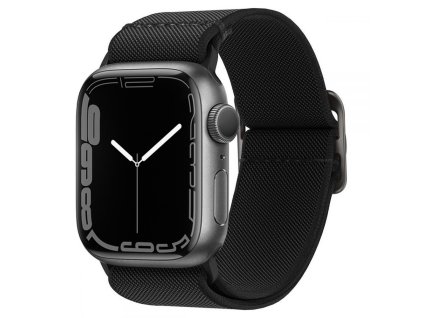 SPIGEN Fit Lite Strap Flexibilní textilní řemínek pro Apple Watch 42/44/45/49mm, černý
