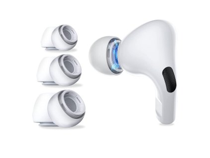 Náhradní špunty do uší Tech-Protect Ear Tips pro Apple AirPods Pro 1 / 2 (3 ks) – bílé