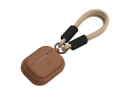 Silikonové pouzdro Tech-Protect Silicone Rope pro Apple AirPods Pro 1 / 2 – Chocolate Brown