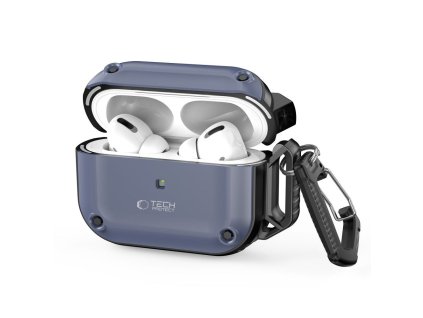 Ochranné pouzdro Tech-Protect Rough Hook pro Apple AirPods Pro 1 / 2 – steel blue