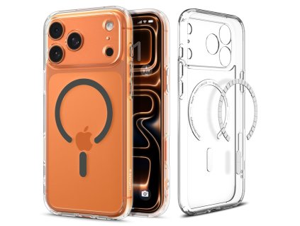 Pouzdro Spigen Ultra Hybrid Mag MagSafe pro iPhone 17 Pro – Clear/Graphite