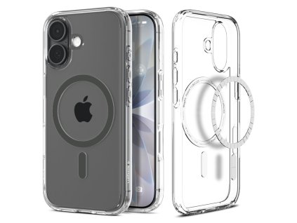 Pouzdro Spigen Ultra Hybrid Mag MagSafe pro iPhone 17 – Clear/Graphite