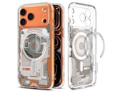 Pouzdro Spigen Ultra Hybrid Mag MagSafe pro iPhone 17 Pro – Zero One Natural Titanium