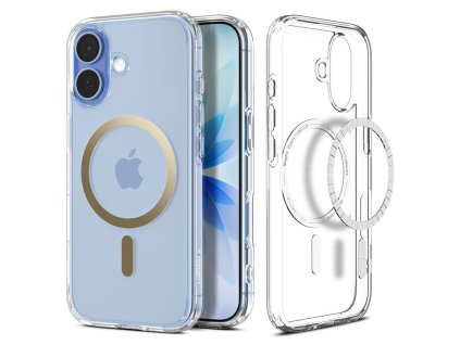 Pouzdro Spigen Ultra Hybrid Mag MagSafe pro iPhone 17 – Clear/Gold
