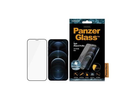 PANZERGLASS Ochranné sklo 2.5D FULL-COVER 0.4mm pro iPhone 12 Pro Max, AntiBacterial