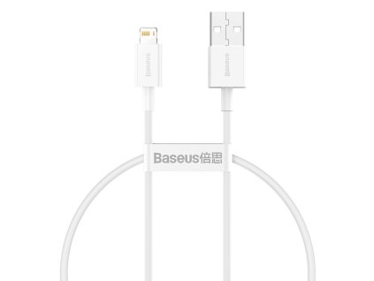 BASEUS CALYS-02 Superior datový a nabíjecí kabel USB/Lightning 12W, 0,25m, bílý