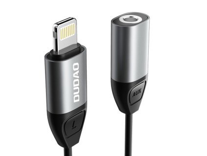 1421 dudao l17 redukce adapter z lightning na 3 5 jack cerna