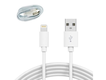 155 ag premium hd5 kabel usb lightning pro apple zarizeni delka 1m bila barva bulk baleni