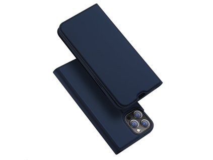 DUX DUCIS SkinPro kryt typu kniha pro iPhone 13 Pro Max, modrý