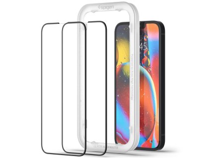 1598 spigen alignmaster ochranne sklo 2 5d full cover 0 3mm pro iphone 13 pro max 14 plus montazni ramecek 2ks