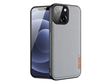 DUX DUCIS Fino Series Odolný kryt s textilními zády pro iPhone 13 Mini, šedý