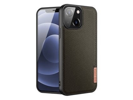 1655 dux ducis fino series odolny kryt s textilnimi zady pro iphone 13 hnedy