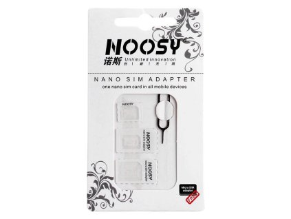 Noosy Nano SIM adaptér (redukce) na micro a standard SIM, vč.jehly na vytažení SIM karty