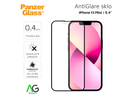 1685 panzerglass ochranne sklo 2 5d full cover 0 4mm pro iphone 13 mini antibacterial antiglare cerny ramecek
