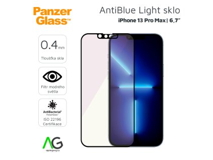 1778 panzerglass ochranne sklo 2 5d full cover 0 4mm pro iphone 13 pro max antibacterial antiblue cerny ramecek