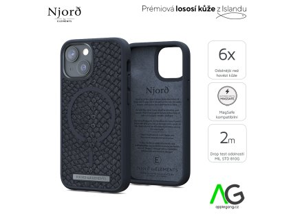 1790 njord vindur magsafe kryt z lososi kuze pro iphone 13 mini tmave sedy