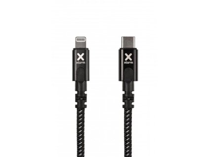 2081 xtorm cx2031 original ultra odolny datovy a nabijeci kabel usb c lightning 60w 1m cerny
