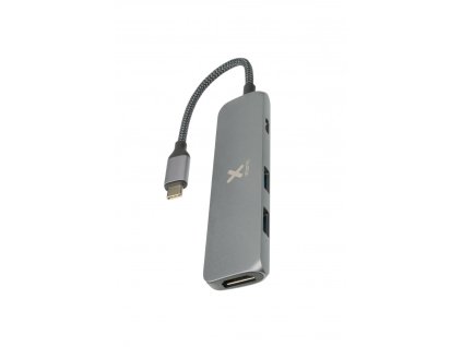 2090 xtorm worx xwh03 usb c hub 4v1 hdmi usb c 60w 2x usb opleteny kabel space grey